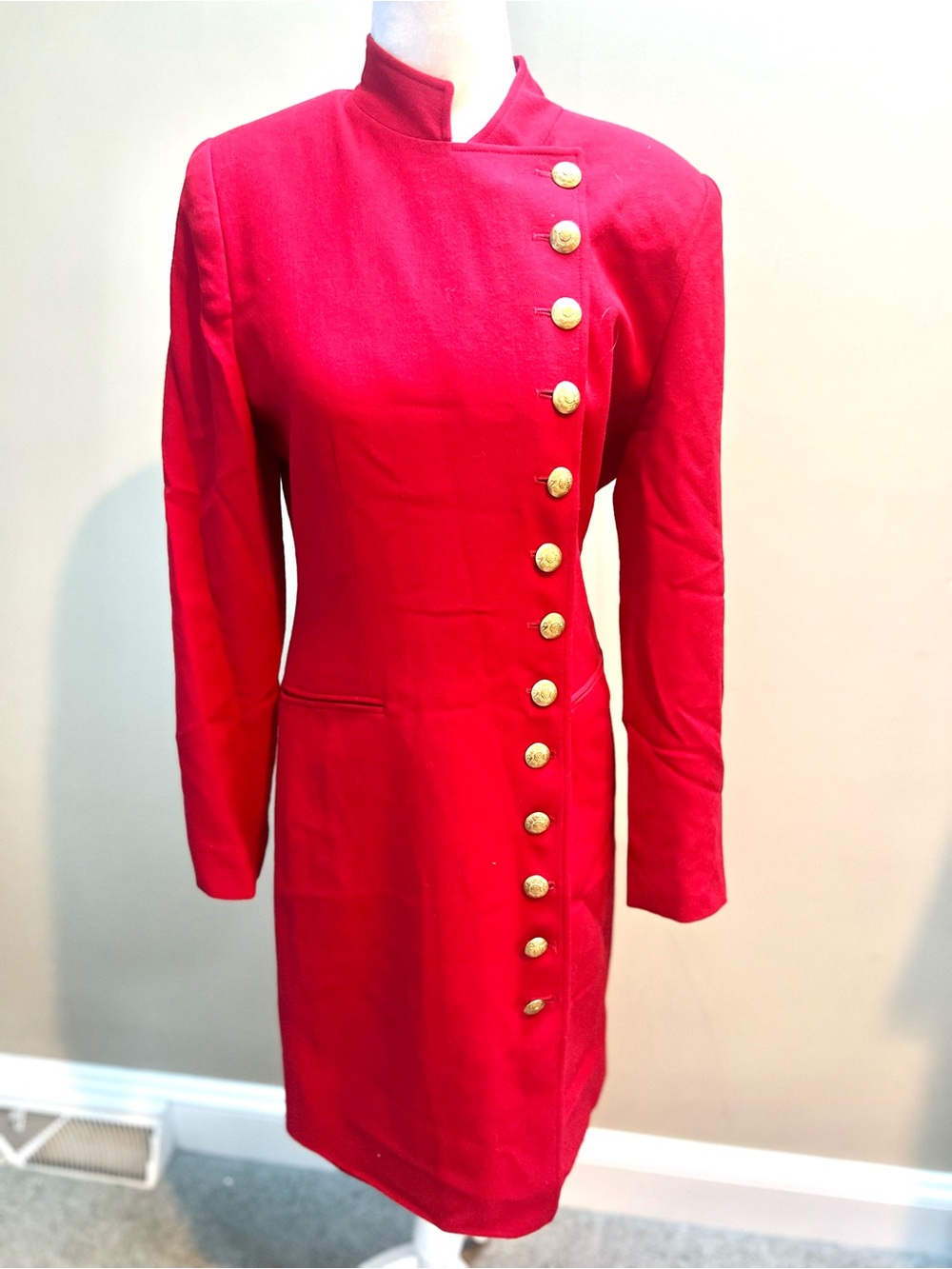 Ralph Lauren Military-Style Button Front Women’s Dress vintage Sz 4/6